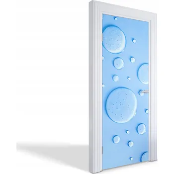 Fototapeta Samolepka na dveře nábytek fototapeta fólie Kapky na modrém 75x205 cm