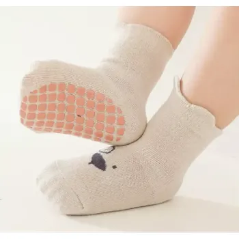 Pánské ponožky Protiskluzové ponožky - SVĚTLE HNĚDÉ - (12-36m) M (Značka: NEMO BABY)