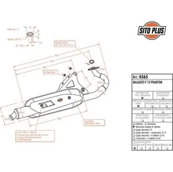 Motodíl Výfuk LeoVince MALAGUTI F12 PHANTOM air/liquid cooled 1994 - 1998 SITOPLUS