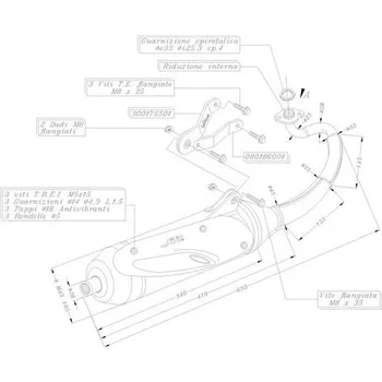 Motodíl Výfuk LeoVince YAMAHA AEROX 50 KAT liquid cooled 2004 - 2012 SITO