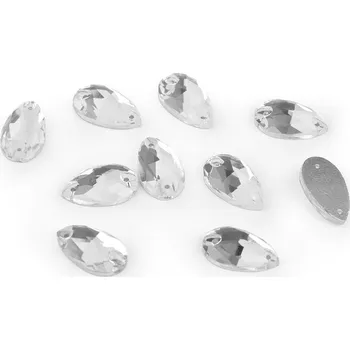 Korálek Broušené kamínky kapky našívací Varianta: crystal, Balení: 216 ks