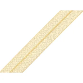 Textilní guma Lemovací pruženka půlená šíře 18 mm Varianta: 11 vanilková, Balení: 5 m