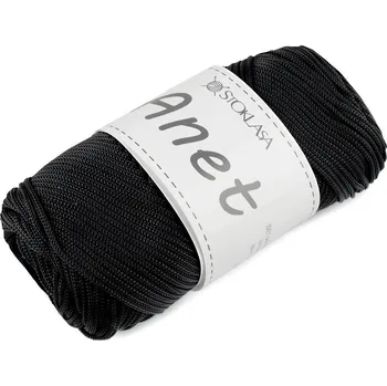 Příze Pletací a háčkovací příze Anet macrame Ø2 mm 90 g Varianta: 15 černá, Balení: 1 ks