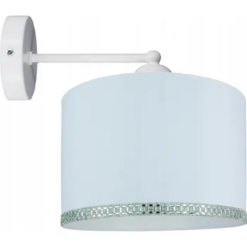 Nástěnné svítidlo Moderní nástěnné svítidlo KINKIET, módní stínidlo s chromovým dekorem, 20 cm, bílé, LED