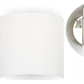 Nástěnné svítidlo Vnitřní nástěnná LED lampa Nástěnné svítidlo bílé stínidlo 25 cm 60 W 1xE27 tkanina
