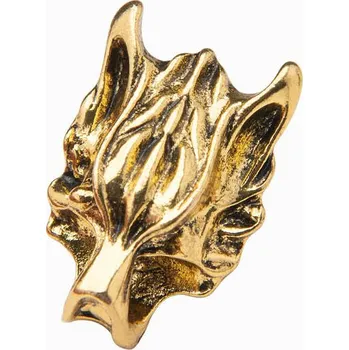 Kovový ozdobný odznak na oděv vlk - zlatý V1 OU-ACPN-0115 - univerzální