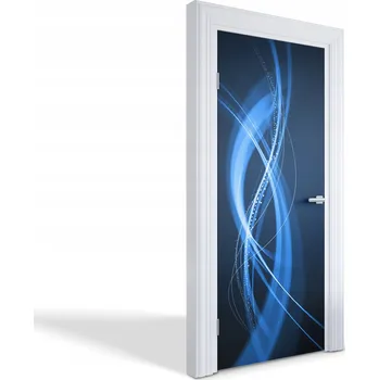 Fototapeta Samolepící dekorace ozdoba nálepka na dveře Modré vlny 85x205 cm