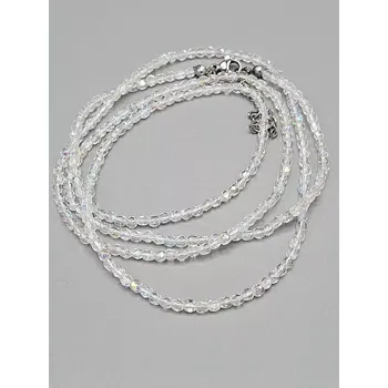 Náhrdelník Náhrdelník z průsvitných broušených korálků s AB efektem 83 + 5 cm