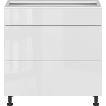 Kuchyňská skříňka Black red white D3S-80/82-2SFB dolní skříňka se zásuvkami kuchyně Top Line Barva korpusu skříněk: Šedá grenola, Zvolte barvu dvířek: Bílá lesk