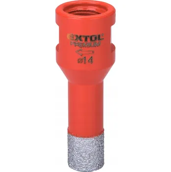 Vrták Diamantová vykružovací korunka Extol Premium (8801863), průměr 14 mm, závit M14