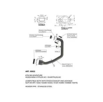 Motodíl Svody LeoVince HUSQVARNA SVARTPILEN 401 2020 - 2023 HEADER PIPES