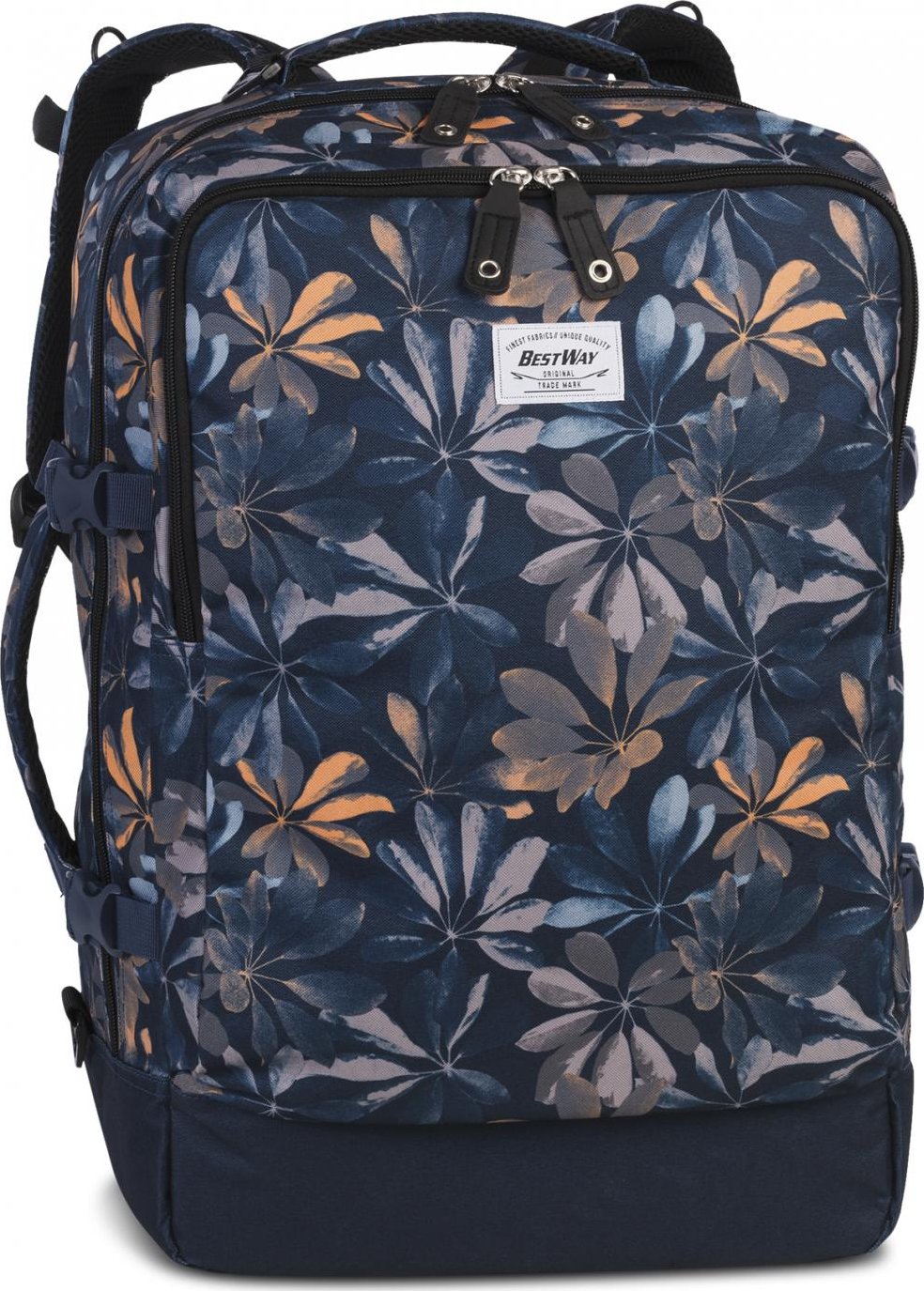 Batoh do letadla Bestway Cabin Pro Print 40 l Flowers blue 40252-5036, BESTWAY