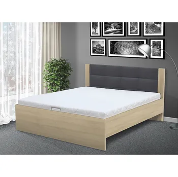 Postel Nabytekmorava Stylová postel Markéta 120 Barva: AKÁT / ŠEDÁ