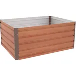 Vyvýšený záhon G21 Daisy 120 x 90 x 52 cm, plechový, hnědý