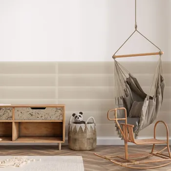 Obklad Sametový čalouněný panel - Obdélník - 70x15cm Krémová