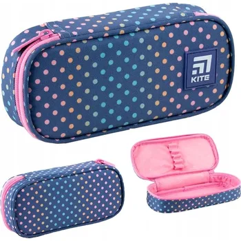 Penál Penál školní penál pro dívku s puntíky Kite