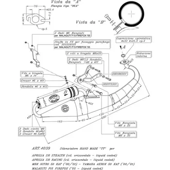 Auto-moto Výfuk LeoVince YAMAHA AEROX 50 KAT 2000 - 2001 HAND MADE TT BLACK EDITION