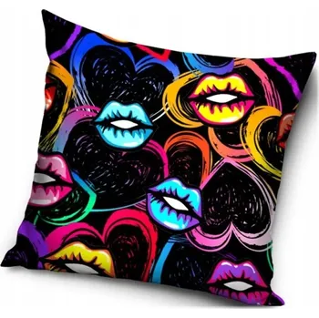 Povlak na dekorativní polštářek Povlak na polštář Tip Trade Polibky a srdce