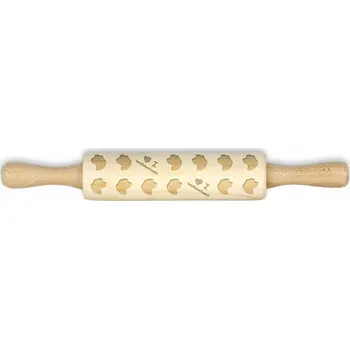 Váleček na těsto Novofundlandský pes, Newfoundland, Vodní pes - malý váleček se vzorem psa, váleček d