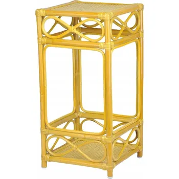 Konferenční stolek Čtvercový stolek RattaNeo 31 x 31 x 62 cm, borovice