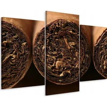 Obraz Obraz TRYPTYCH Kubánské CIGÁRO Listy 3D 60x40