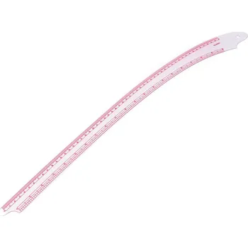 Pravítko / křivítko ohebné k tvarování bočních a krokových švů Varianta: 1 transparent červená, Balení: 1 ks