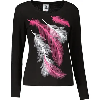 Dámské triko s dlouhým rukávem ALTISPORT CARRYOVER ALW112169 ČERNÁ M