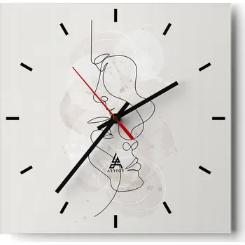 Hodiny Velké nástěnné hodiny 40x40 Abstrakce Skleněné tiché hodiny