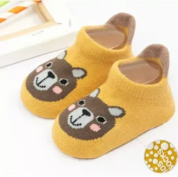 Pánské ponožky Protiskluzové ponožky - ŽLUTÉ - MEDVÍDEK - (12-36m) M (Značka: DIGITALING)