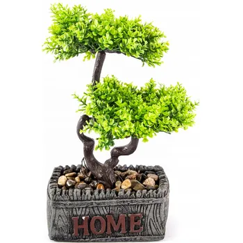umělá květina BONSAI STROMEK V KVĚTINÁČI OKRASNÁ ROSTLINA 25CM