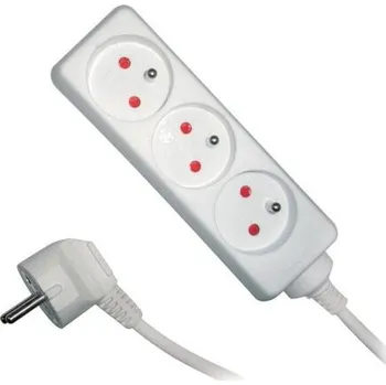 Napájecí kabel Prodlužovací kabel Retlux RPC 03, délka 3m, trojzásuvka, bílý (50005924)