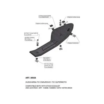 Motodíl Tepelný kryt LeoVince HUSQVARNA 701 ENDURO/LR 2016 - 2024 CARTER