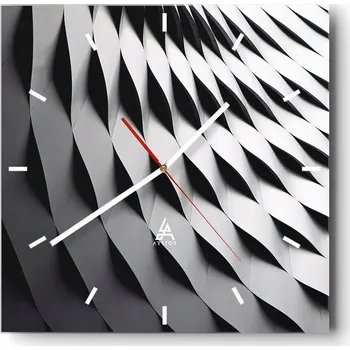 Hodiny Velké nástěnné hodiny 40x40 cm Moderní skleněné hodiny Tiché