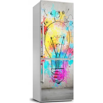 Fototapeta Samolepka na lednici Barevná žárovka 70x190