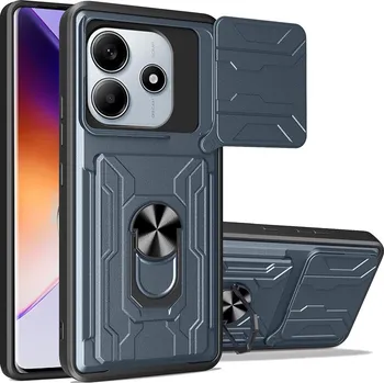 Pouzdro na mobilní telefon Slider odolný kryt na Xiaomi Redmi Note 14 5G - šedý