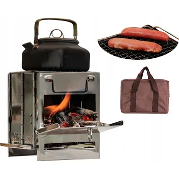Outdoor vaření Skládací turistický vařič s grilem DO TAŠKY Malý Kompaktní Přenosný