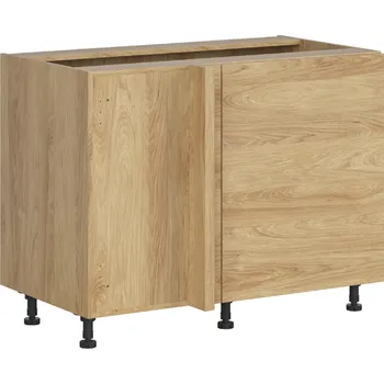 Kuchyňská skříňka Black red white DNW-125/82/65-P-L rohová dolní skříňka kuchyně Hamper Zvolte stranu: pravé provedení, Barva korpusu skříněk: Šedá grenola, Zvolte barvu dvířek: Dub Hikora