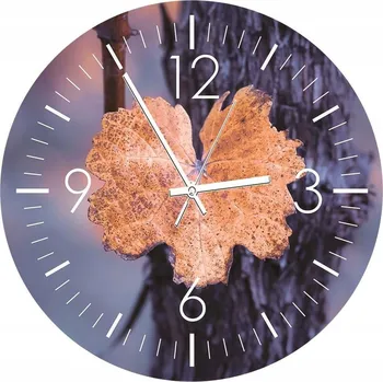 Hodiny Nástěnné HODINY KULATÝ Foto-Obraz 80cm Podzim 2