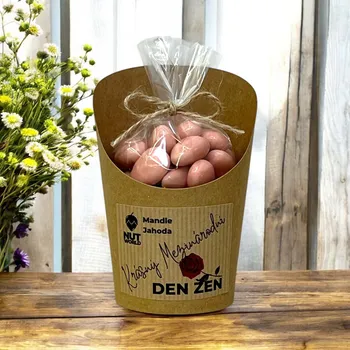 Nutworld.cz Mandle v jahodovém jogurtu v celofánku a kelímku 180g - k MDŽ