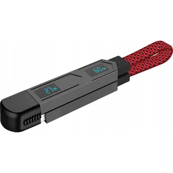 Datový kabel Kabel pcblab.io USB-C na Apple Lightning 0,18 m červený