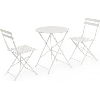 Zahradní sestava BIZZOTTO Zahradní set stolku a židlí AUSTIN bílá 0804921