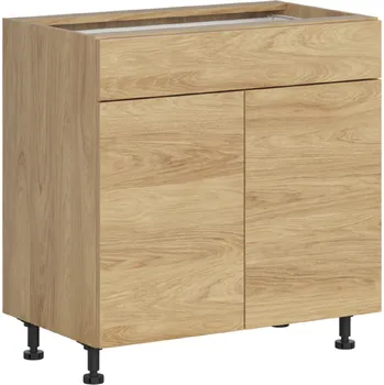 Kuchyňská skříňka Black red white D1S-80/82 SFB dolní skříňka kuchyně Hamper Barva korpusu skříněk: Černá mat, Zvolte barvu dvířek: Dub Lancelot