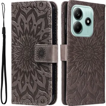 Pouzdro na mobilní telefon Sunflower knížkové pouzdro na Xiaomi Redmi Note 14 5G - šedé