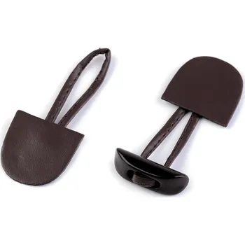 Knoflík Designové zapínání s knoflíkem 2 páry - 4 hnědá