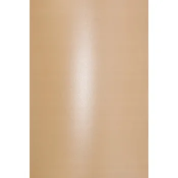 Barevný papír Netuno - ozdobný papír Aster Metallic, lososový, lesklý, A4