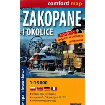 Zakopane i okolice kieszonkowy laminowany plan miasta 1:15 000 Kolektiv autorů