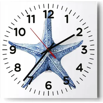 Hodiny Nástěnné hodiny do obýváku 40x40 Hvězdice Tiché hodiny na skle Bezhlučné