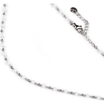 Náhrdelník Náhrdelník z nerezové oceli s broušenými korálky Varianta: 1 bílá, Balení: 1 ks