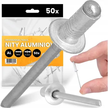 Nýt 50x TRHACÍ NÝTY 4,8x14 mm HLINÍKOVÉ Ocelové Pozinkované NEREZOVÉ Nýt