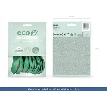 ECO balónky ekologické 26 cm pastelově zelené 10 ks